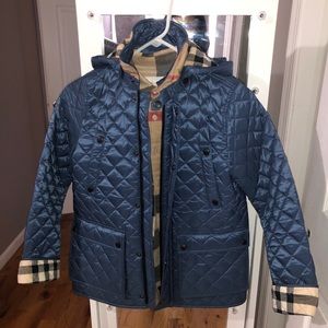 Burberry Quilted Hooded Coat Kids